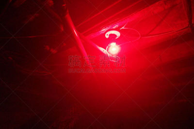 红灯,红灯区,加拿大,水平画幅,无人,电灯,电灯泡,地下室,一个物体,摄影