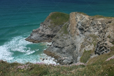 白度杉台阶,康沃尔,水平画幅,无人,英格兰,岩层,夏天,海岸地形,户外,柱状岩石