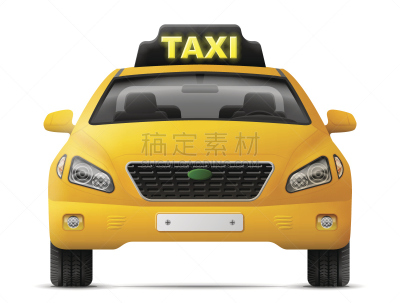 汽车,白色背景,分离着色,黄色出租车,出租车,轿车,汽车产业,家用车,旅途,一个物体