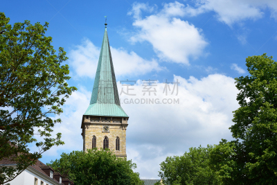 塔,圣马洛,纪念碑,天空,萨克森,水平画幅,无人,古老的,夏天