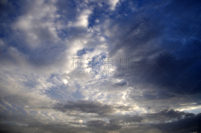 天空,蓝色,云,美,水平画幅,纹理效果,巨大的,户外,云景