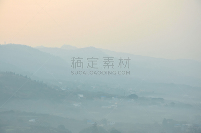 山,龙泉,天空,留白,水稻梯田,明亮,热带气候,著名景点,四川省,风景