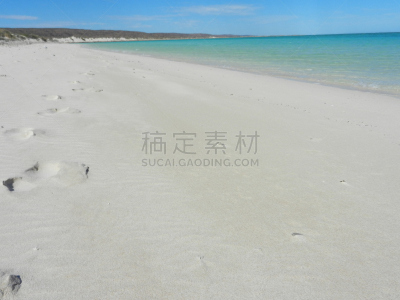 绿松石湾,宁格罗海洋公园,西澳大利亚,宁哥路珊瑚礁,青绿色背景,自然的窗子,水,沙子,滨水,海滩