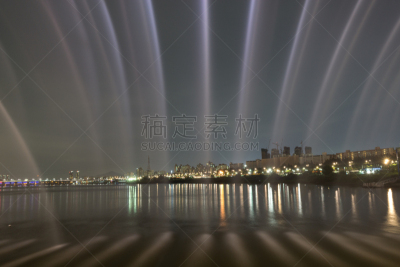 喷泉,桥,彩虹,江南区,梁,首尔,照明设备,东亚人,著名景点,亚洲人种