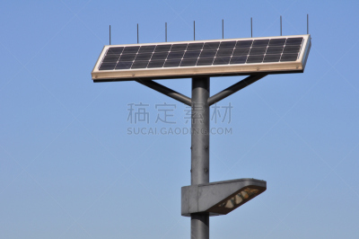 路灯,太阳能,能源,自然,天空,水平画幅,无人,蓝色,日本,灯