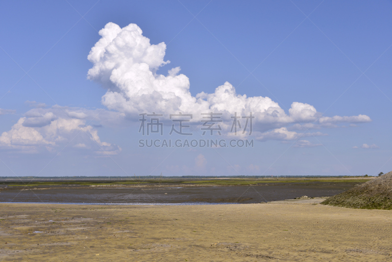 阿尔卡雄,海湾,吉伦特省,天空,褐色,水平画幅,沙子,无人,蓝色,欧洲