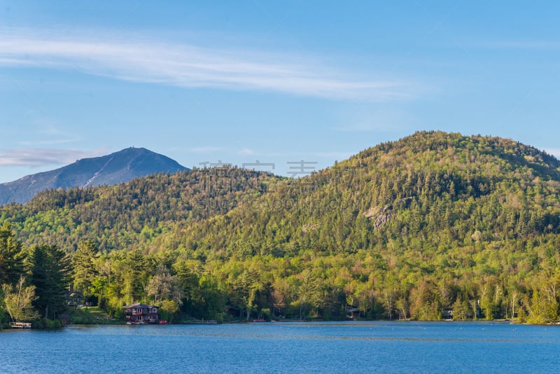 镜湖,普拉希德湖城,乡村,八仙湖,自然,水,天空,美国,灰色,水平画幅