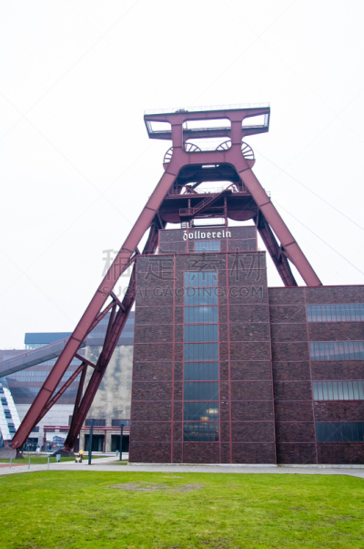 矿坑,鲁尔区,关税同盟煤矿工业区,轴座,埃森,矿工,垂直画幅,留白,能源行业职位,工厂