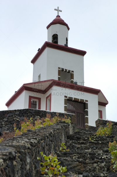 康德莱丽娅,小礼拜堂,礼拜岩,特内里费岛,垂直画幅,天空,岩石,无人,大西洋群岛
