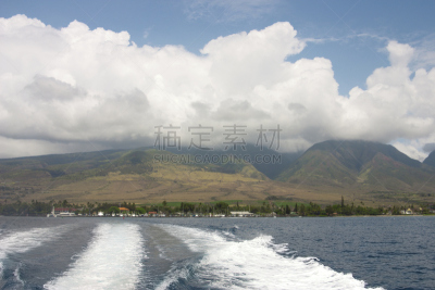 拉奈岛,渡轮,捕鲸镇,死火山,毛伊岛,水,水平画幅,无人,火山地形,户外