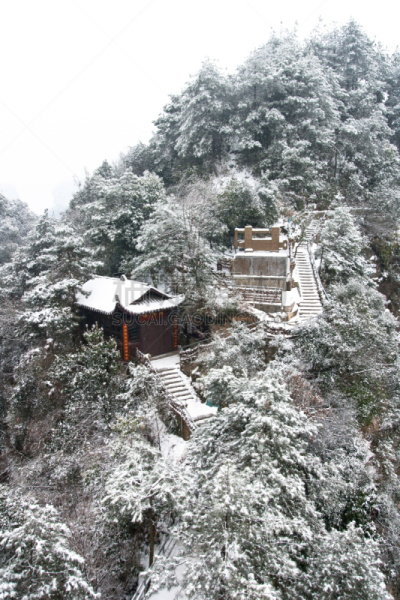 雪,冬天,雾,石英岩,张家界,湖南省,原始主义,垂直画幅,沟壑,山