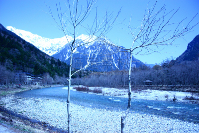 梓川,上高地国家公园,长野县,水平画幅,山,无人,日本,河流,户外,摄影