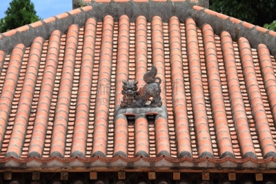 志佐,日本,屋顶,冲绳县,琉球群岛,瓦,水平画幅,建筑,无人,手艺