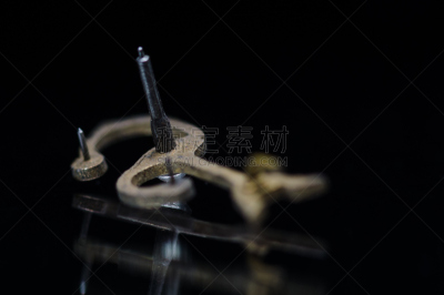 古董,表,金属质感,货盘,暗色,图钉,美国,钟表匠,水平画幅,古老的