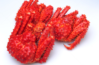 白色背景,红色,煮食,水平画幅,无人,海产,特写,影棚拍摄,螃蟹,2015年