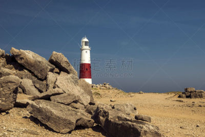 波兰比尔灯塔,采石场,岩石,蓝色,天空,韦茅斯波特兰港,波特兰岛,威姆士,海上建筑,多塞特郡