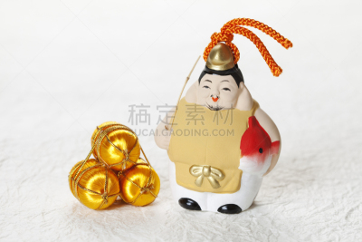 惠比寿,娃娃,七个幸运神,鲭鱼,水平画幅,日本,白色背景,人,幽默,海关