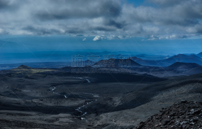 极端地形,堪察加半岛,桨叉架船,水平画幅,火山地形,超现实主义的,泥土,户外,烟,怪异
