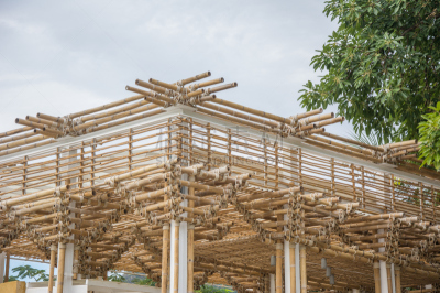 竹子,建筑外部,建筑工地,小屋,褐色,边框,水平画幅,无人,传统,古老的