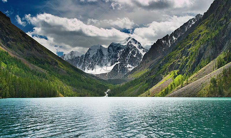 湖,山,自然,水平画幅,雪,无人,夏天,户外,冰,俄罗斯