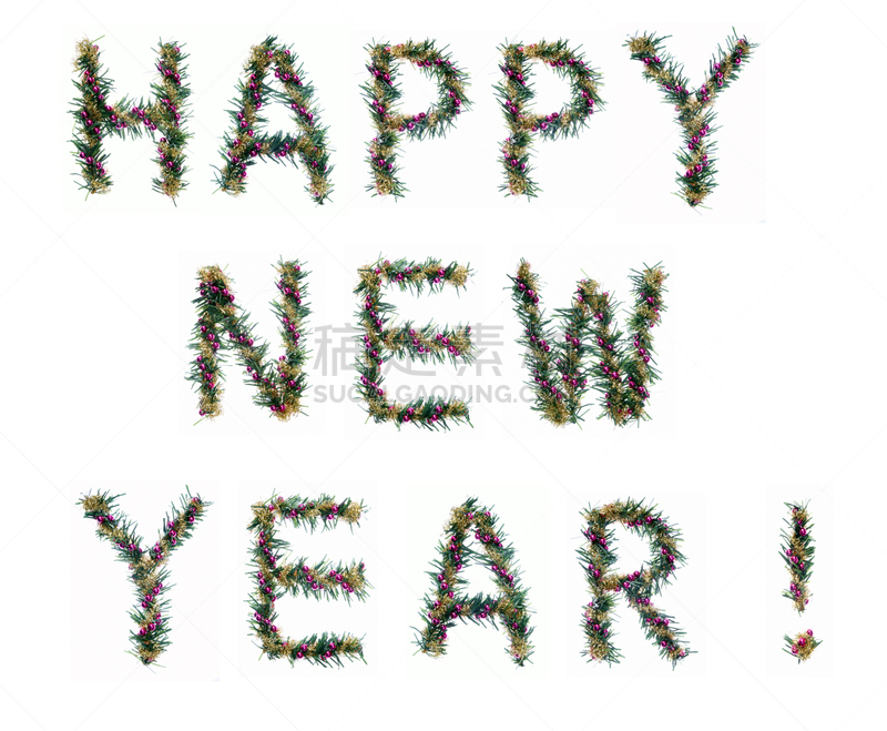 新年前夕,新的,水平画幅,无人,历日,圣诞树,云杉,晚会,白色
