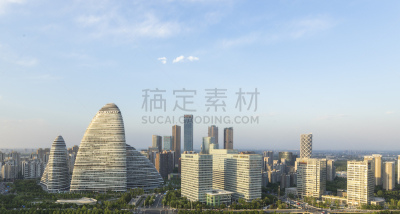 北京,都市风景,望京soho,广角,现代,未来,水平画幅,高视角,夜晚,无人