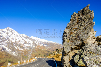 格劳斯格劳克纳山,路,奥地利高山之路,恩陶国家公园,藿赫陶恩山脉,蜿蜒,广角,冰河,天空,国家公园