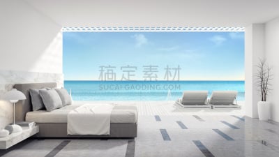 现代,海滩,露天平台,房屋,海洋,华贵,游泳池,私有标志,室内,日光浴