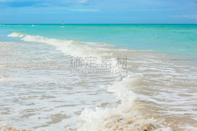 大西洋,海滩,瓦拉德罗,海洋,古巴,绿松石,水,天空,度假胜地,水平画幅