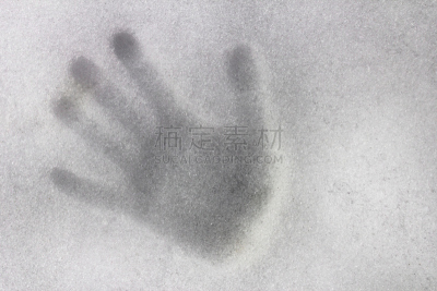 雪,手印,水,水平画幅,纹理效果,形状,平视角,部分,白色,打印键