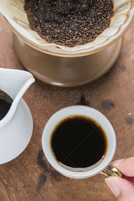 咖啡杯,阿拉比卡咖啡,垂直画幅,烤咖啡豆,褐色,早餐,咖啡馆,木制,无人,工间休息