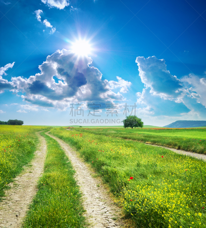 天空,蓝色,路,泳道,深的,垂直画幅,美,山,夏天,户外