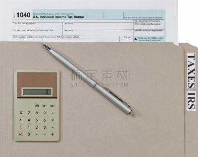 金融,税表,计算器,墨水笔,个性,国内税收服务,1040税表,留白,水平画幅,无人