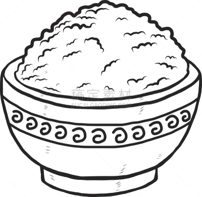稻,碗,长寿饮食,一个物体,背景分离,碳水化合物,食品,米,简单,蒸菜