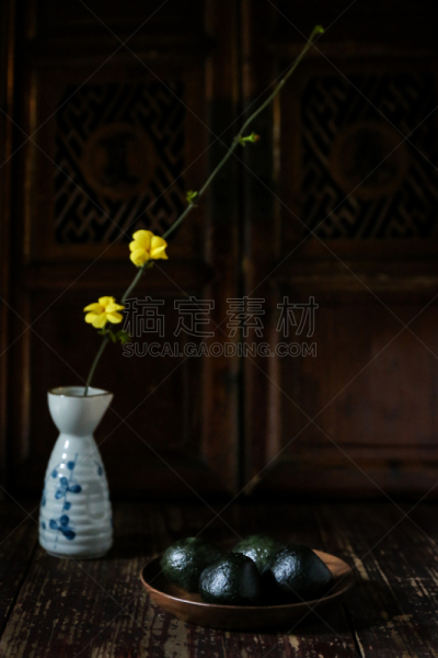 清明节,饭团,绿色,垂直画幅,无人,传统,生活方式,食品,摄影