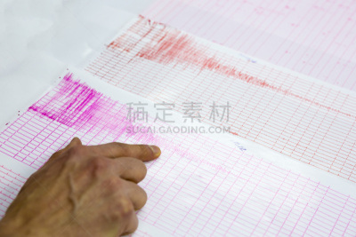 地震仪,手,条纹,地震学,方格纸,建筑的,地震,频率,活火山,水平画幅