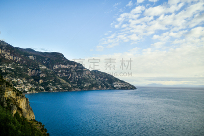阿玛菲海岸,水,美,度假胜地,水平画幅,旅行者,夏天,巴利塔纳圣山,都市风景,波西塔诺