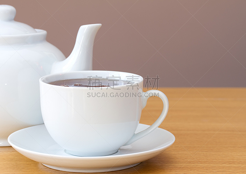 茶杯,茶壶,桌子,餐具,早餐,水平画幅,无人,茶碟,组物体,饮料
