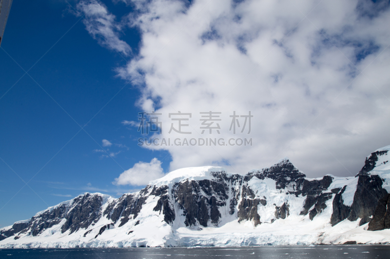 南极洲,纽梅耶海峡,山脉,水,天空,气候,雪,夏天,毛绒绒,冬天