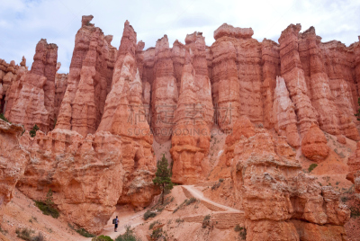 犹他,徒步旅行,美国,锡安隘口,贝瑞丝峡谷,红岩石,休闲活动,水平画幅,旅行者,户外