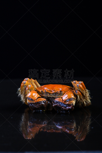 螃蟹,中国,大闸蟹,连指手套,垂直画幅,篮子,湖,白色,多毛的,晚餐