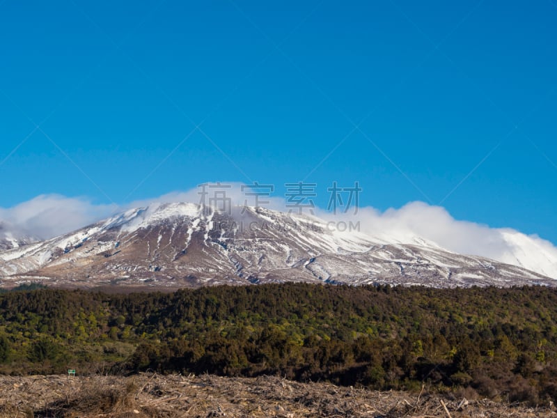 新西兰,瑙鲁赫伊山,新的,水平画幅,云,雪,无人,户外,哈卡舞,自然公园