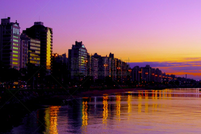 View of Beira Mar Norte (North edge sea, in Portuguese) of Florianópolis, the Capital of Santa Catarina State, Southern Brazil