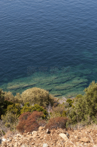 海滩,风景,岩石,悬崖,地形,科西嘉,地中海,与众不同,野生植物,垂直画幅