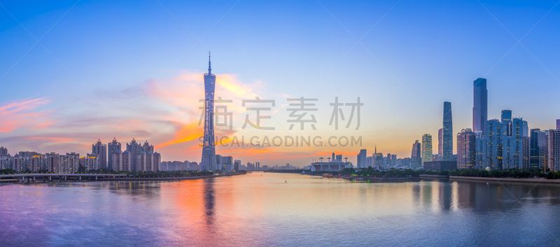 广州,建筑,城市天际线,地形,都市风光,办公室,水,天空,美,新的