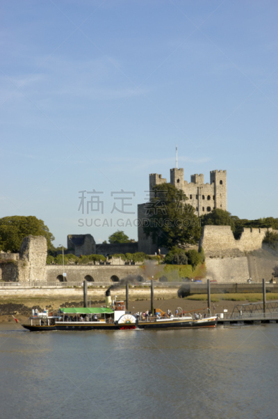 梅德韦河,罗切斯特,诺曼风格,垂直画幅,天空,肯特,肯特岛,建筑,无人,蓝色