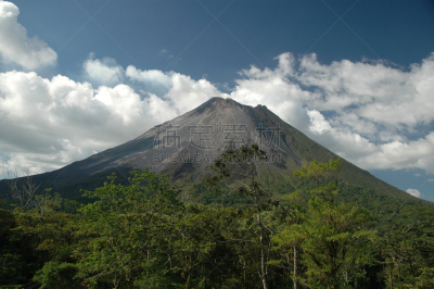 哥斯达黎加,阿雷纳火山,热带雨林,风景,风险,戏剧性的景观,宏伟,火山口,户外,地形