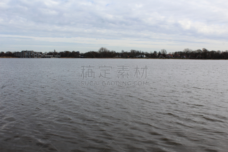 湖,荷兰,阿姆斯特丹,湿地,特拉华,森林,水,天空,风,水平画幅