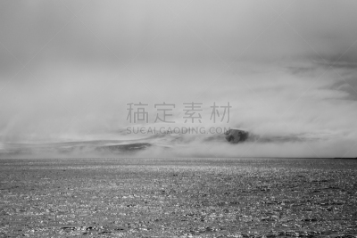 风,南极洲,山,在上面,云,水,天空,气候,雪,岩层