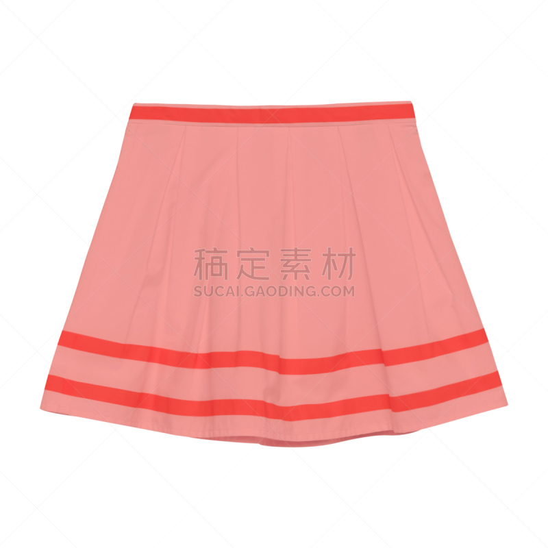 白色,条纹,分离着色,三个物体,红裙,美,纺织品,无人,夏天,制服